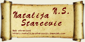 Natalija Starčević vizit kartica